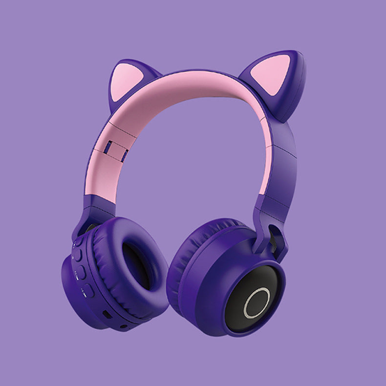 LED Light Cat Ear Headphones Wireless Bluetooth 5.0 Headset - The Tech Heaven