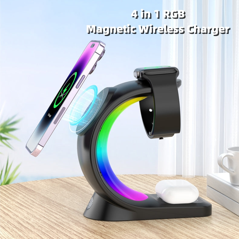 4 In 1 Magnetic Wireless Charger - The Tech Heaven