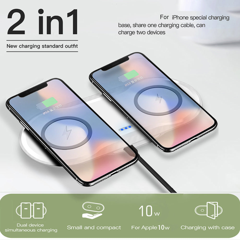 Wireless Charger Dual Mobile Phone Charger - The Tech Heaven