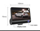 Three Lens Dashcam Hidden Front And Rear